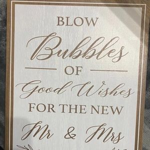 Blow Bubbles for the New Mr and Mrs